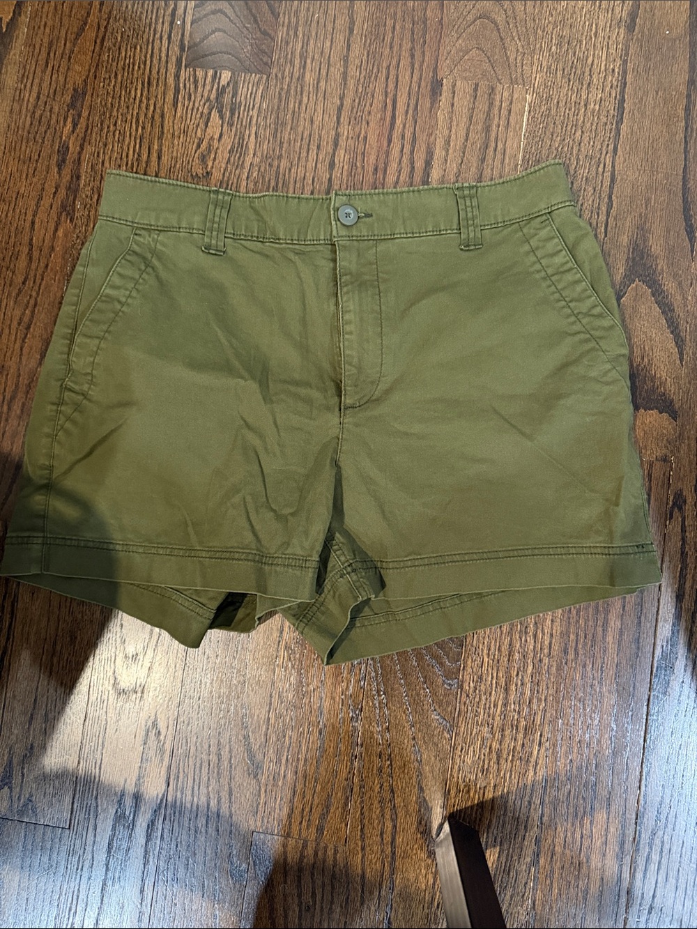Old Navy Olive Green Casual Cotton Shorts